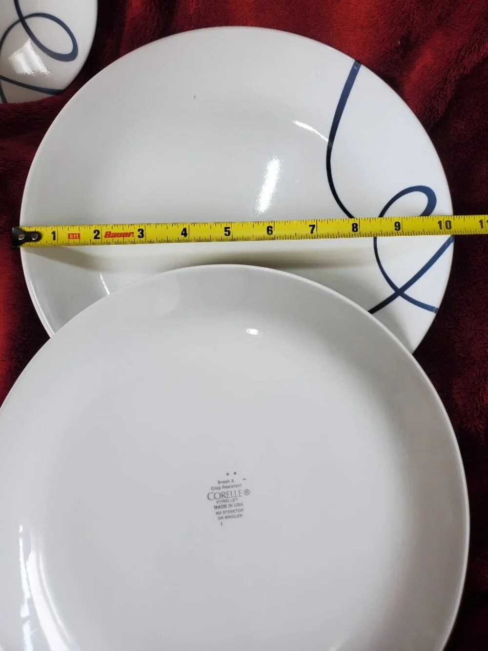 Corelle Vitrelle Lia Plate Bundle 2 Dinner Plates, 2 Salad/Dessert Plate, 2 Bowl